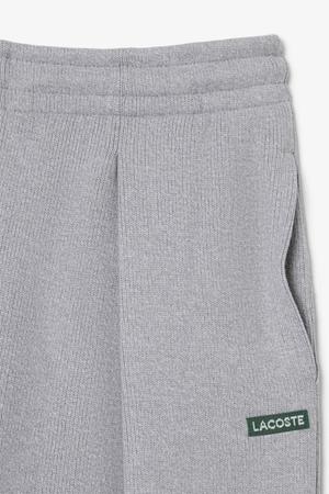 wide leg broek met logo - grijs