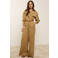 JOSH V jumpsuit met ceintuur - camel