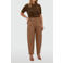 JOSH V imitatieleren barrel broek - cognac