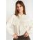 Bruuns Bazaar gehaakte blouse met ruches - ecru