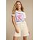 Red Button straight leg casual short - lichtgeel