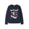 NAME IT KIDS rechtvallende kersttrui met print - donkerblauw