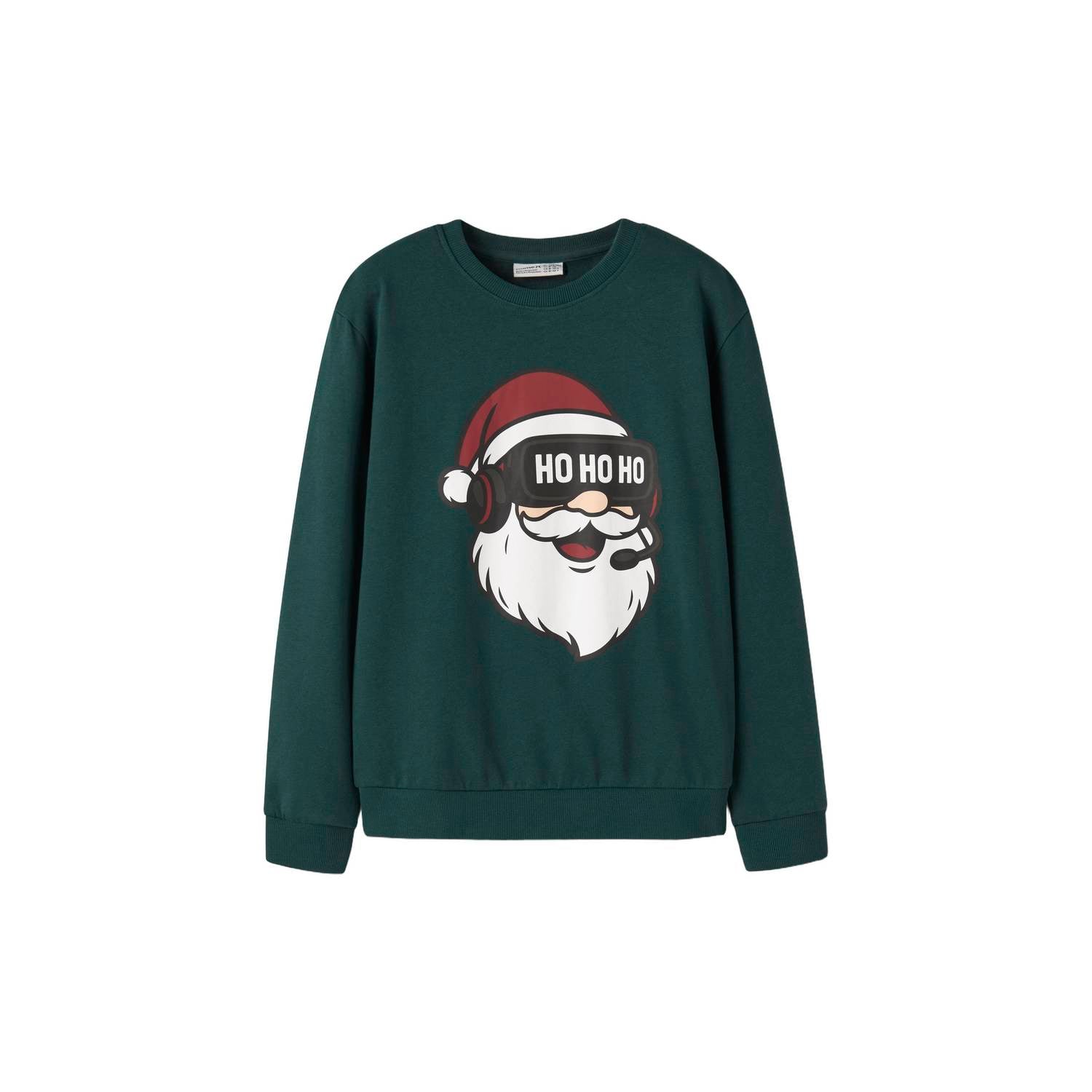 NAME IT KIDS sweater met print groen