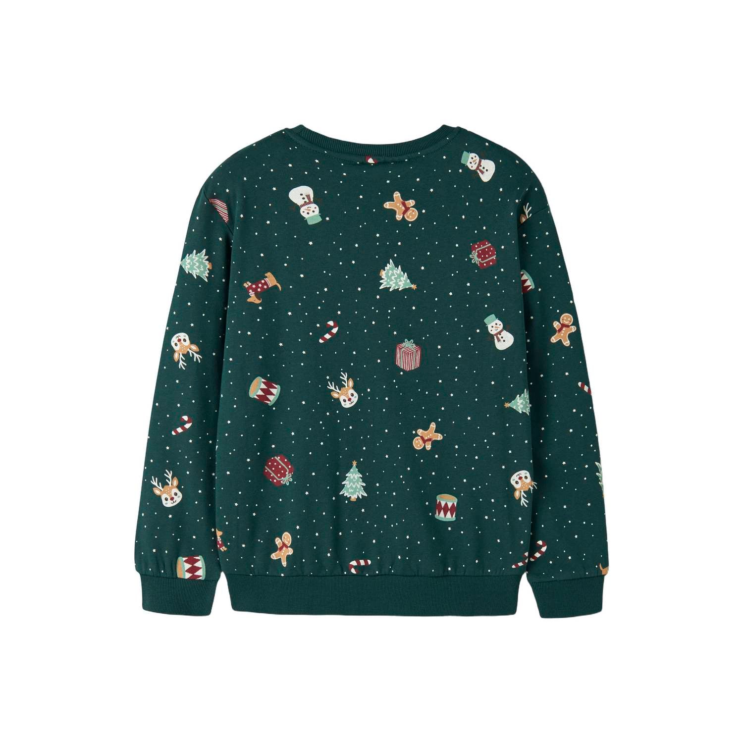 NAME IT KIDS sweater met print groen