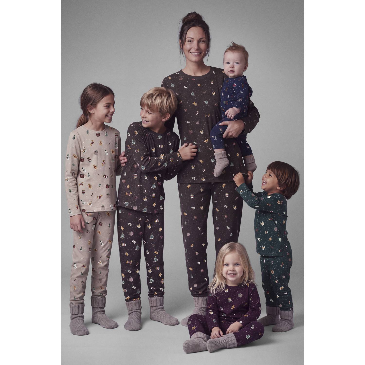NAME IT KIDS pyjama met print beige