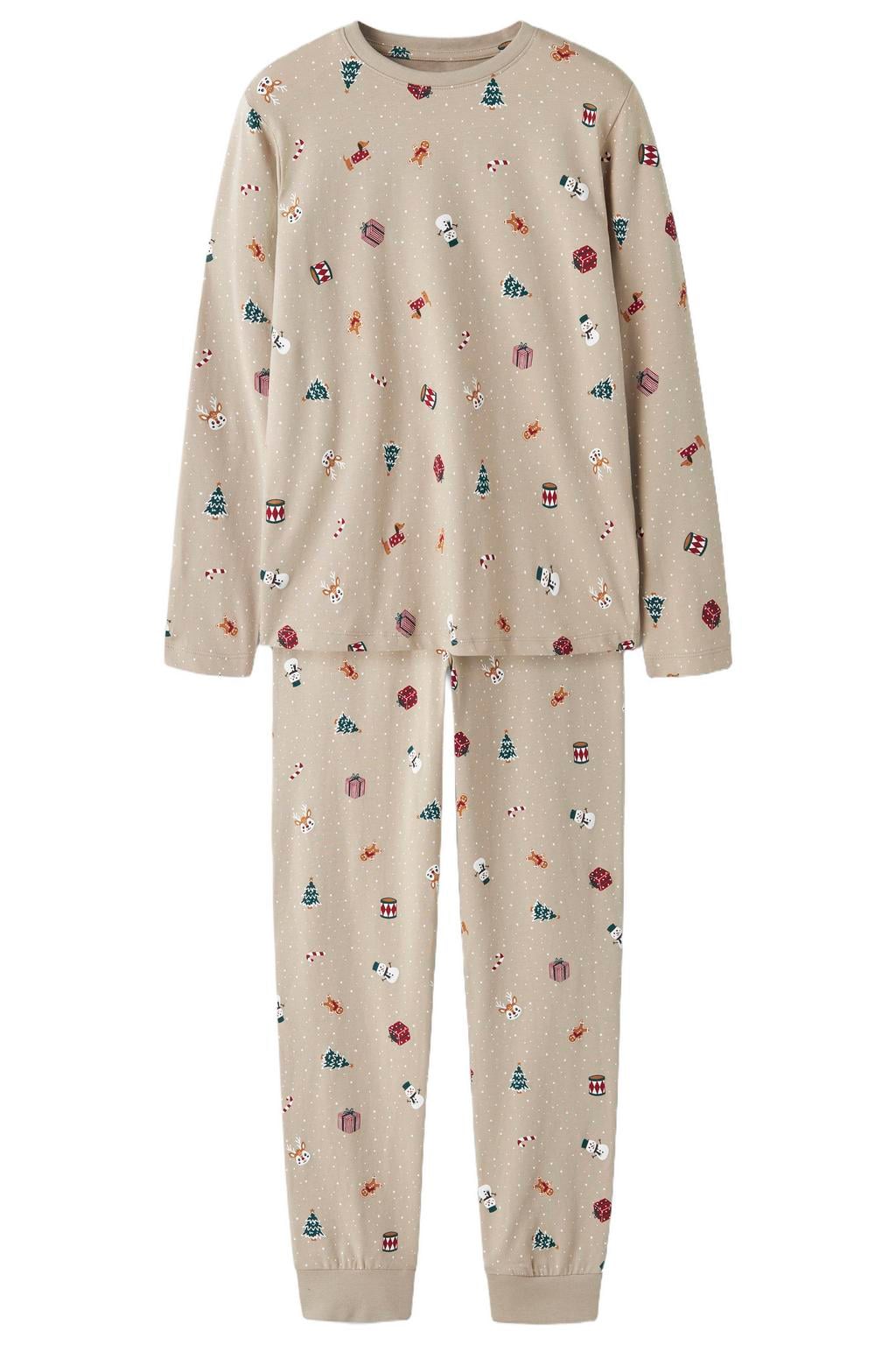 NAME IT KIDS pyjama met print - beige