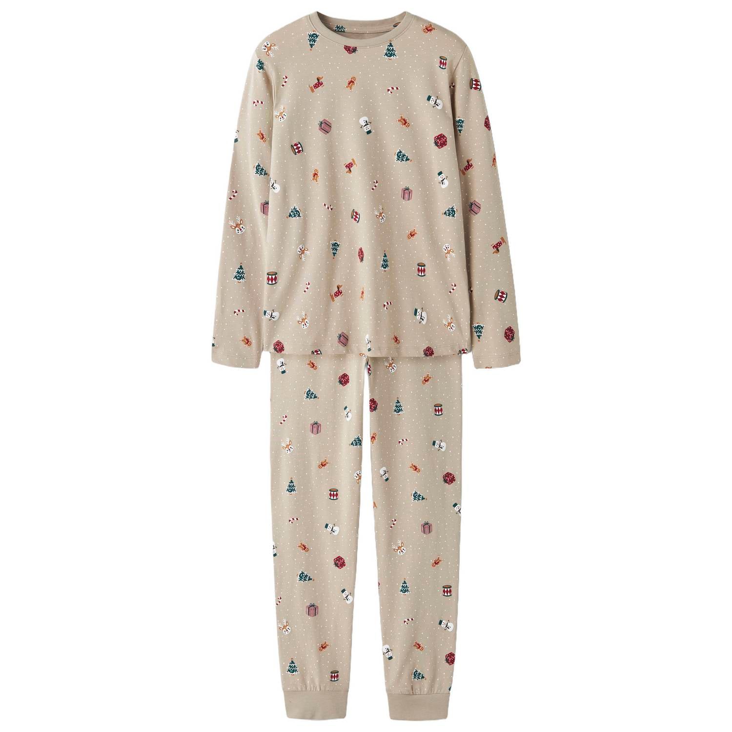 NAME IT KIDS pyjama met print beige