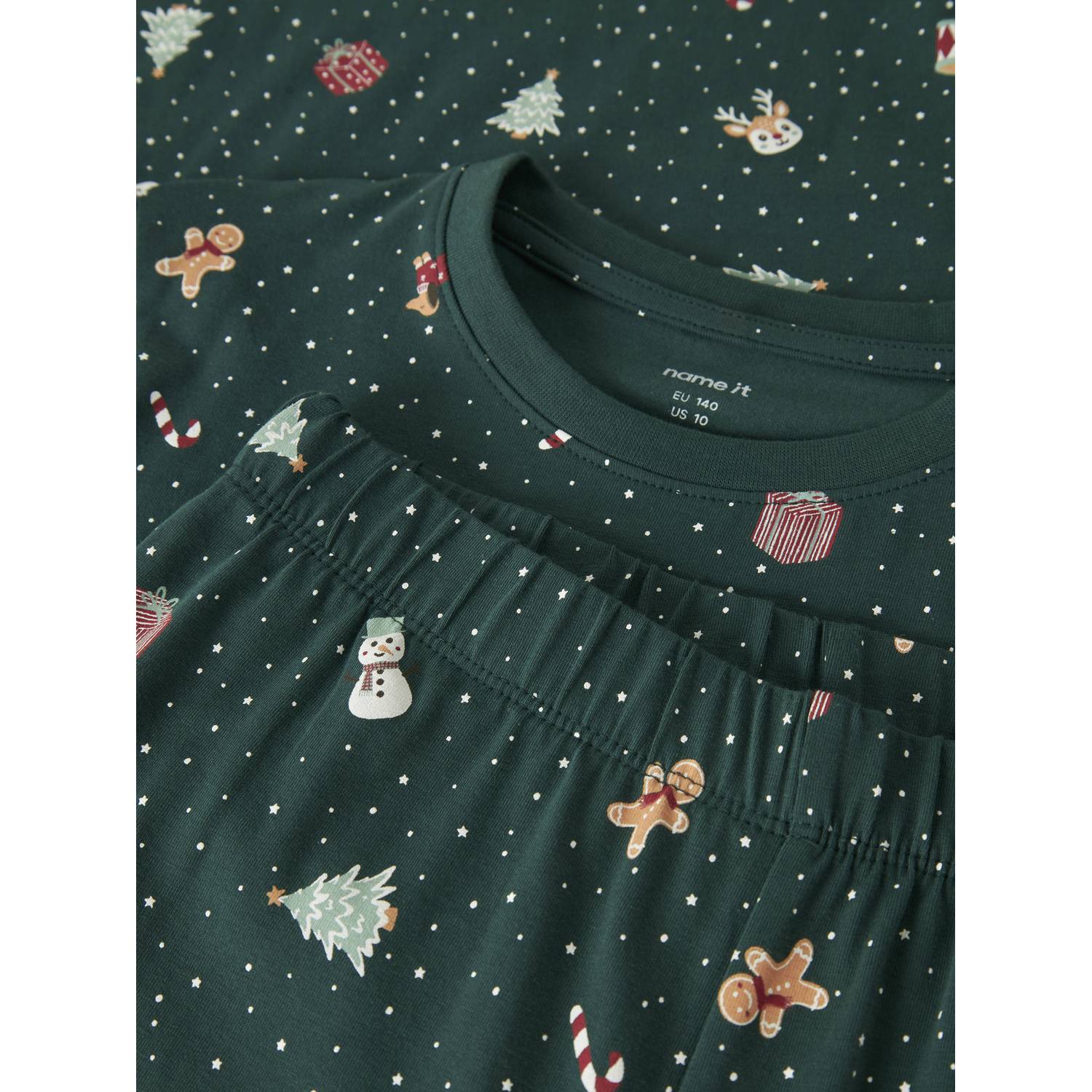 NAME IT KIDS pyjama met print groen