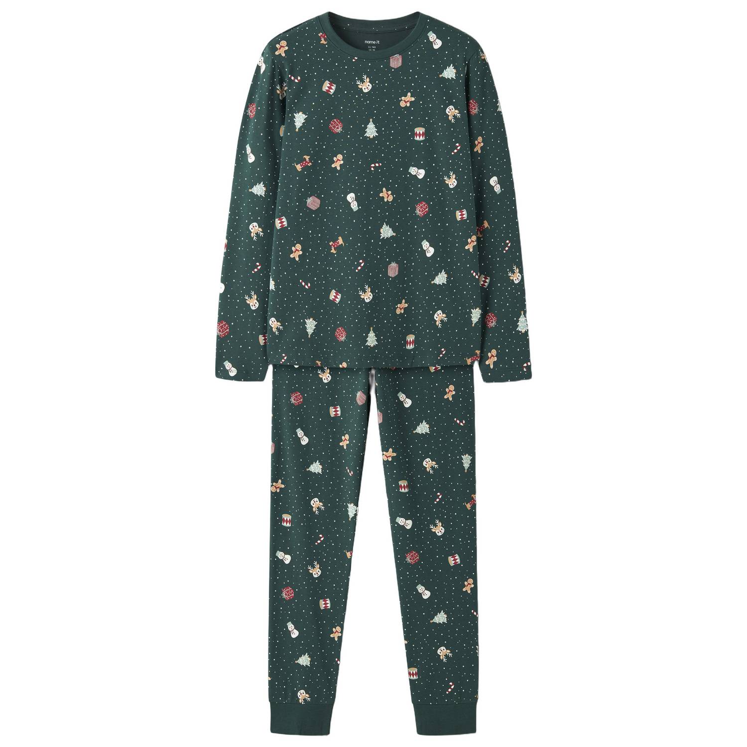 NAME IT KIDS pyjama met print groen