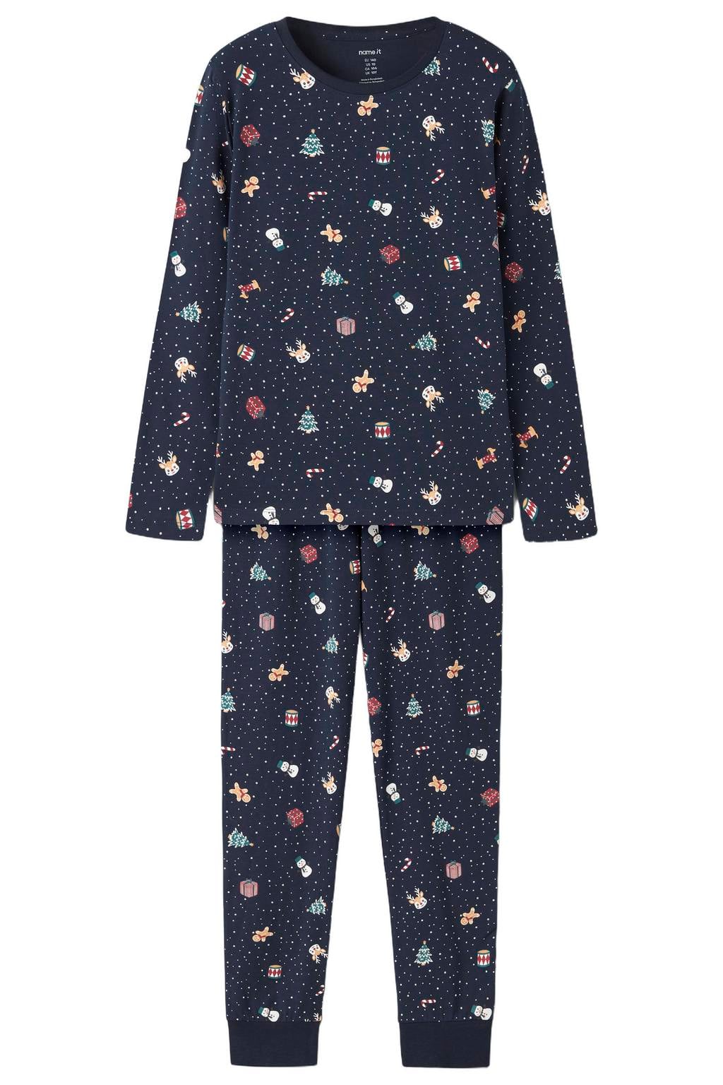 NAME IT KIDS pyjama met print - donkerblauw