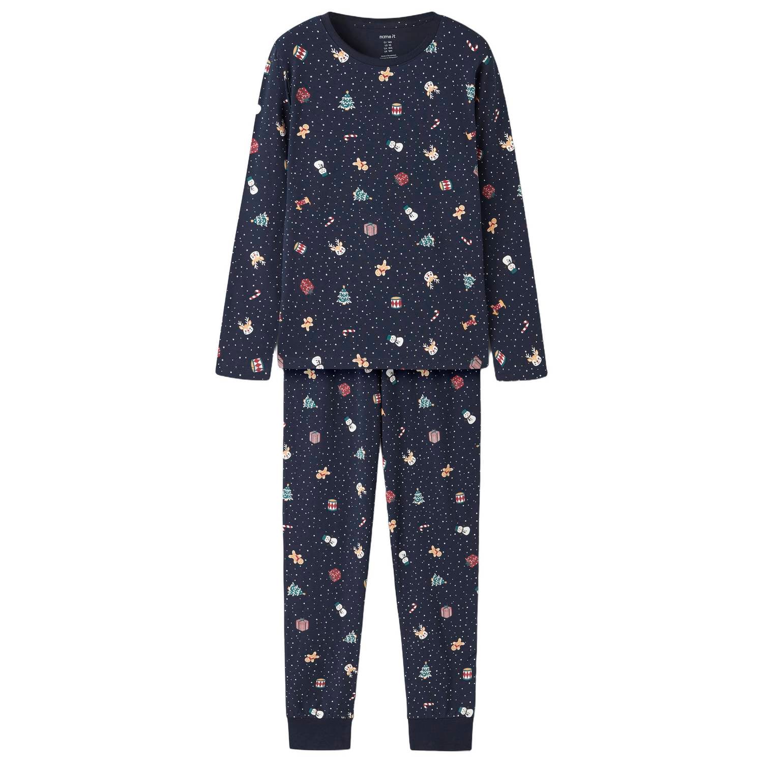 NAME IT KIDS pyjama met print donkerblauw