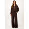 Zusss wide leg broek - bruin