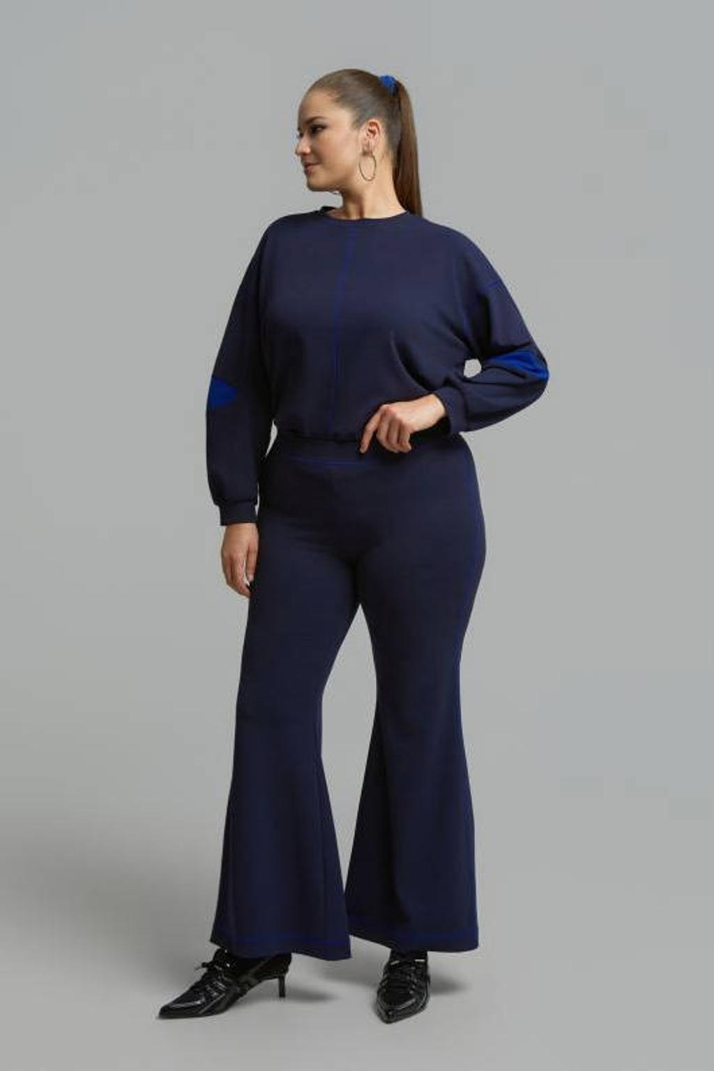 Mat Fashion Plus Size flared tregging - donkerblauw