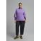 Mat Fashion Plus Size wollen gebreide trui - lila