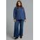 Mat Fashion Plus Size coltrui - blauw