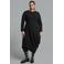Mat Fashion Plus Size asymmetrische maxi jurk - zwart