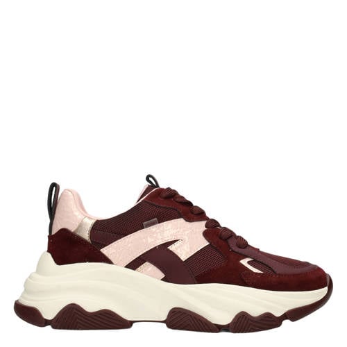 POSH by Poelman Gigi chunky sneakers aubergine/lichtroze