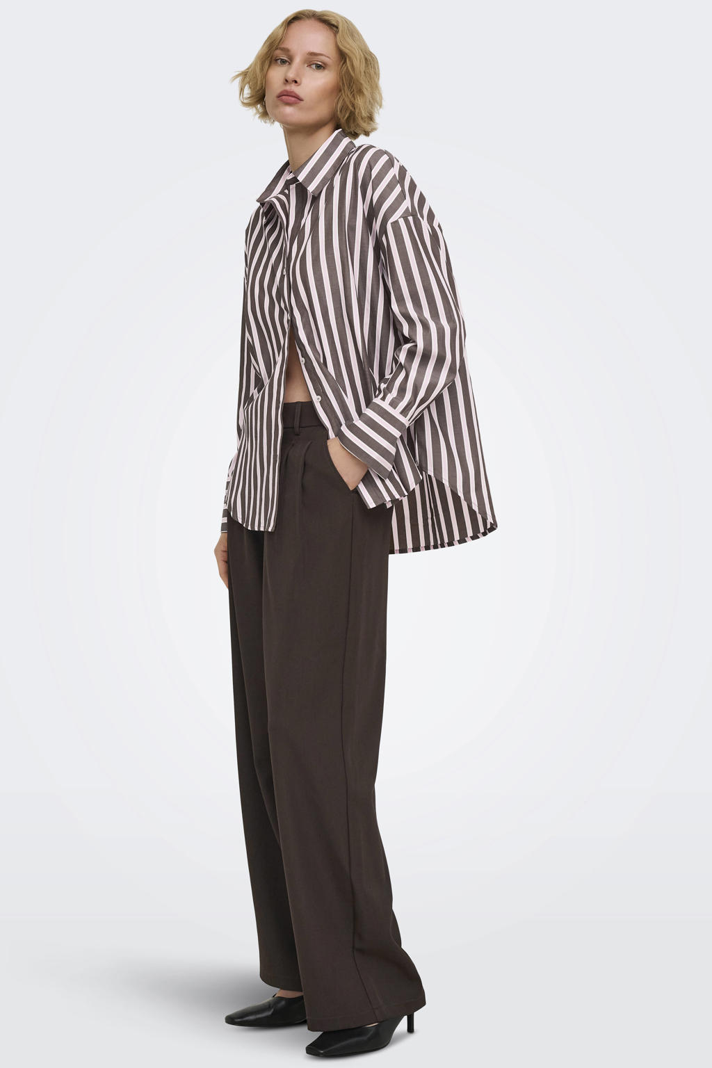 ONLY wide leg casual broek - bruin