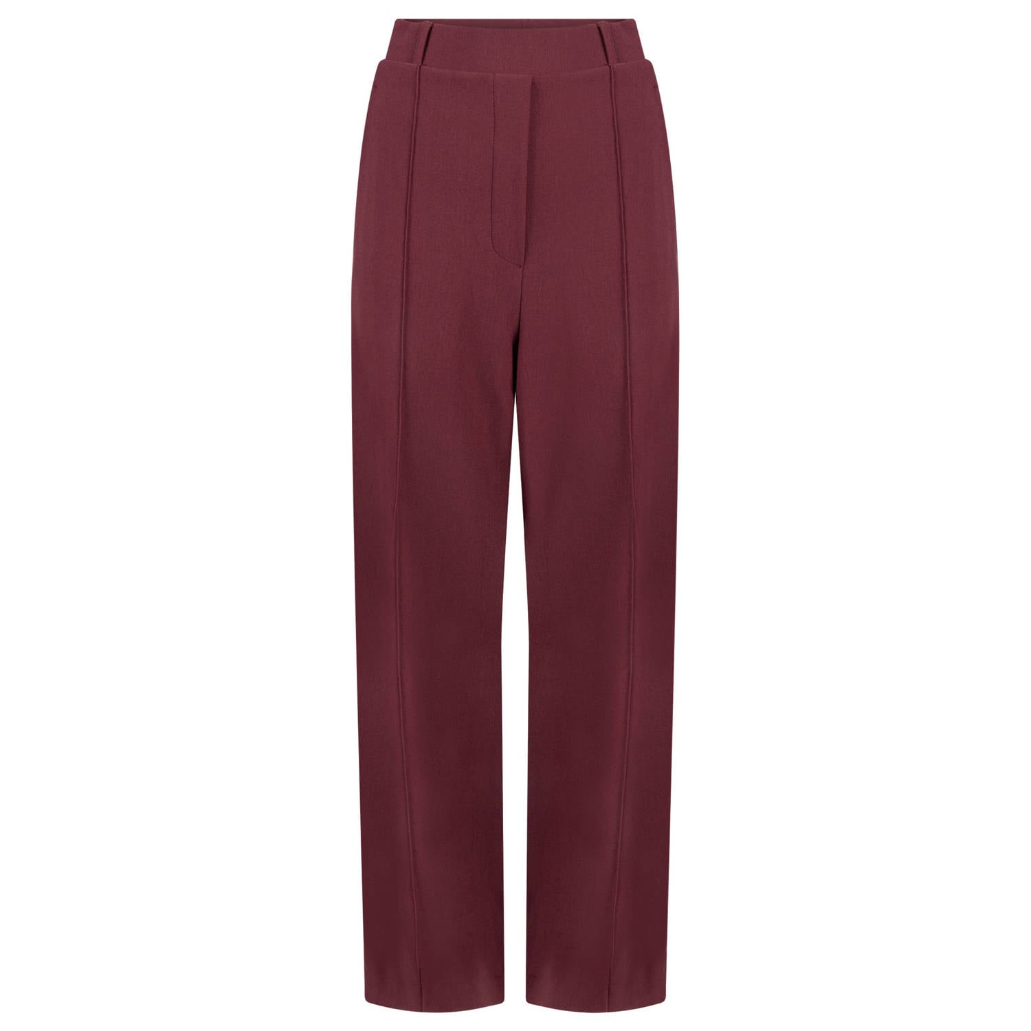 JANSEN Amsterdam wide leg broek donkerrood