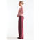 JANSEN Amsterdam wide leg broek - donkerrood