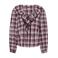 ONLY geruite blouse met ruches - rood