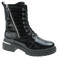 s.Oliver Women Shoes veterboots met profielzool en dierenprint - zwart