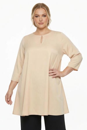 rayon tuniek Plus Size - roze