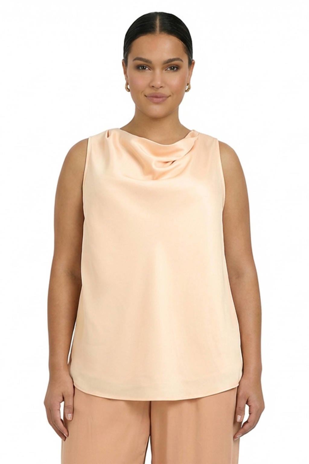 YOEK rayon top Plus Size - beige