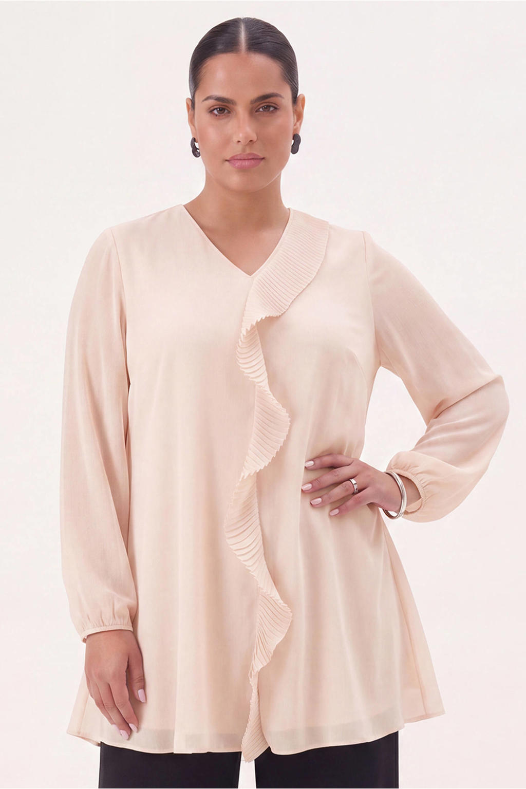 YOEK tuniek Plus Size - lichtroze