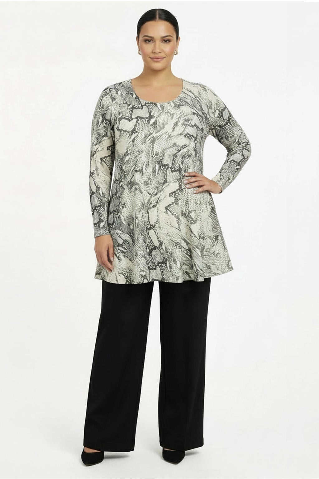 YOEK tuniek Plus Size - beige