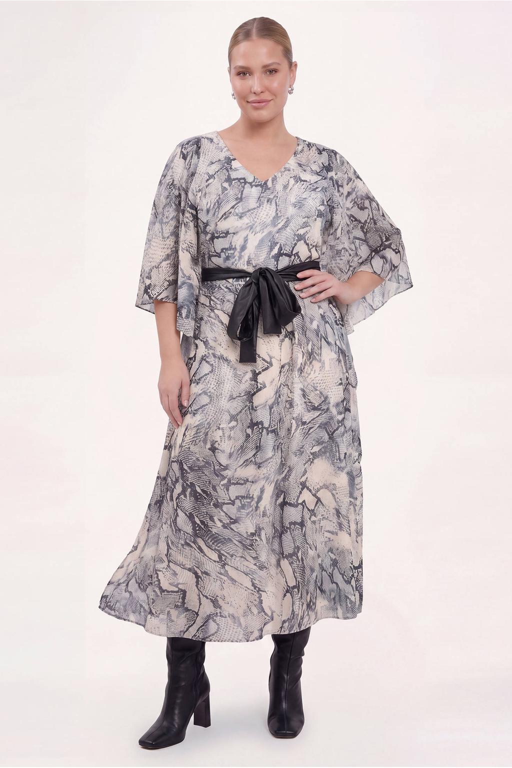 YOEK Plus Size jurk - ecru