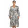 YOEK midi jurk Plus Size met dierenprint - grijs