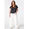 MS Mode top Plus Size met stippen - blauw
