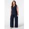 MS Mode top Plus Size met krijtstreep - blauw