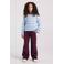 America Today gestreepte longsleeve - lichtblauw