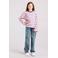 America Today gestreepte longsleeve - lichtroze