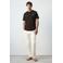 Mango Man regular fit T-shirt met backprint - bruin
