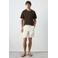 Mango Man linnen relaxed fit T-shirt - donkerbruin
