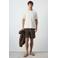Mango Man linnen relaxed fit T-shirt - naturel wit