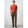 Mango Man regular fit gebreide T-shirt - koraalrood