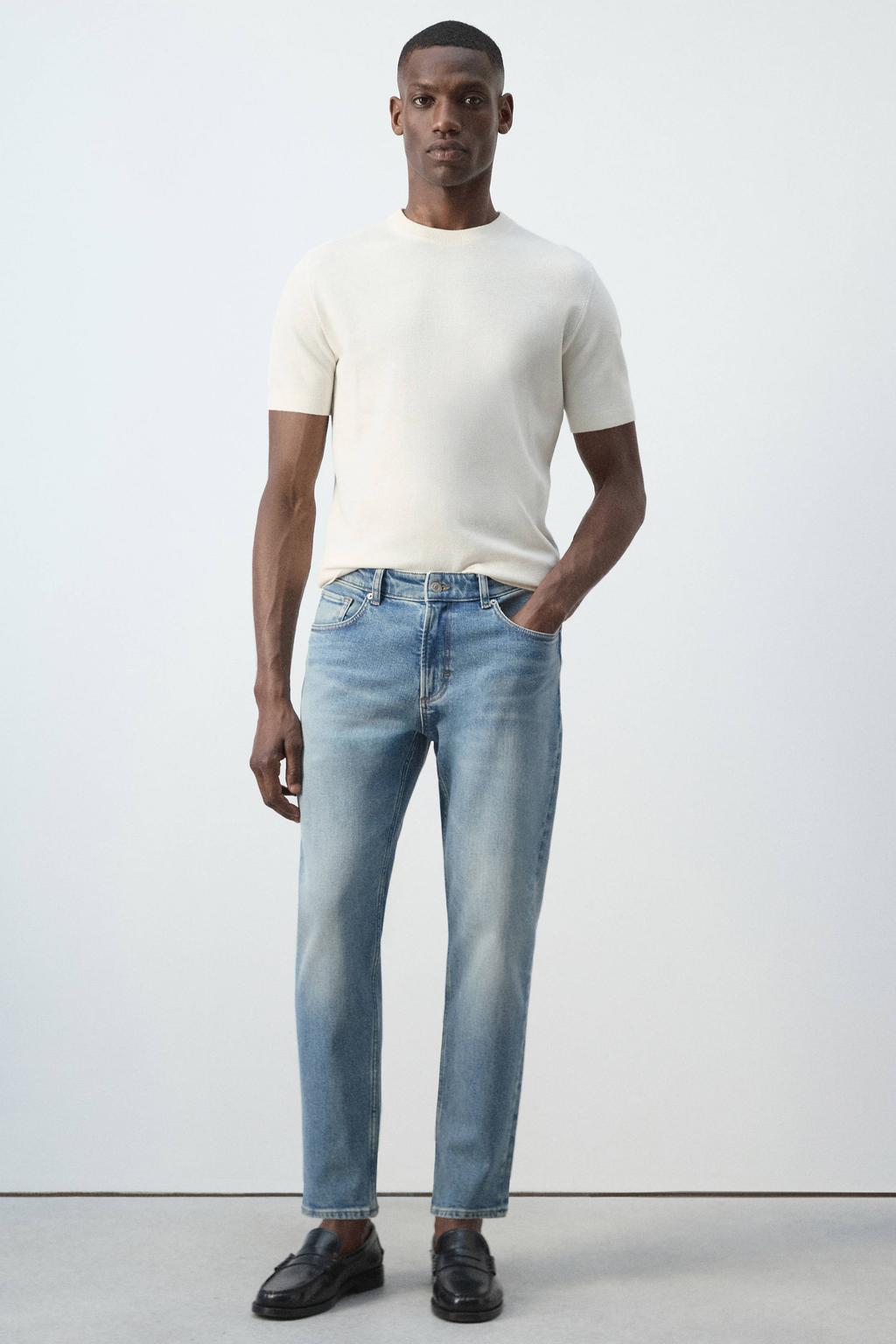 Mango Man tapered jeans - blauw