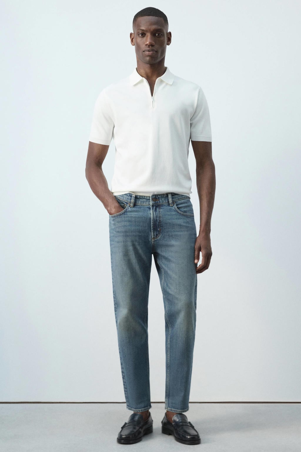 Mango Man tapered jeans - blauw
