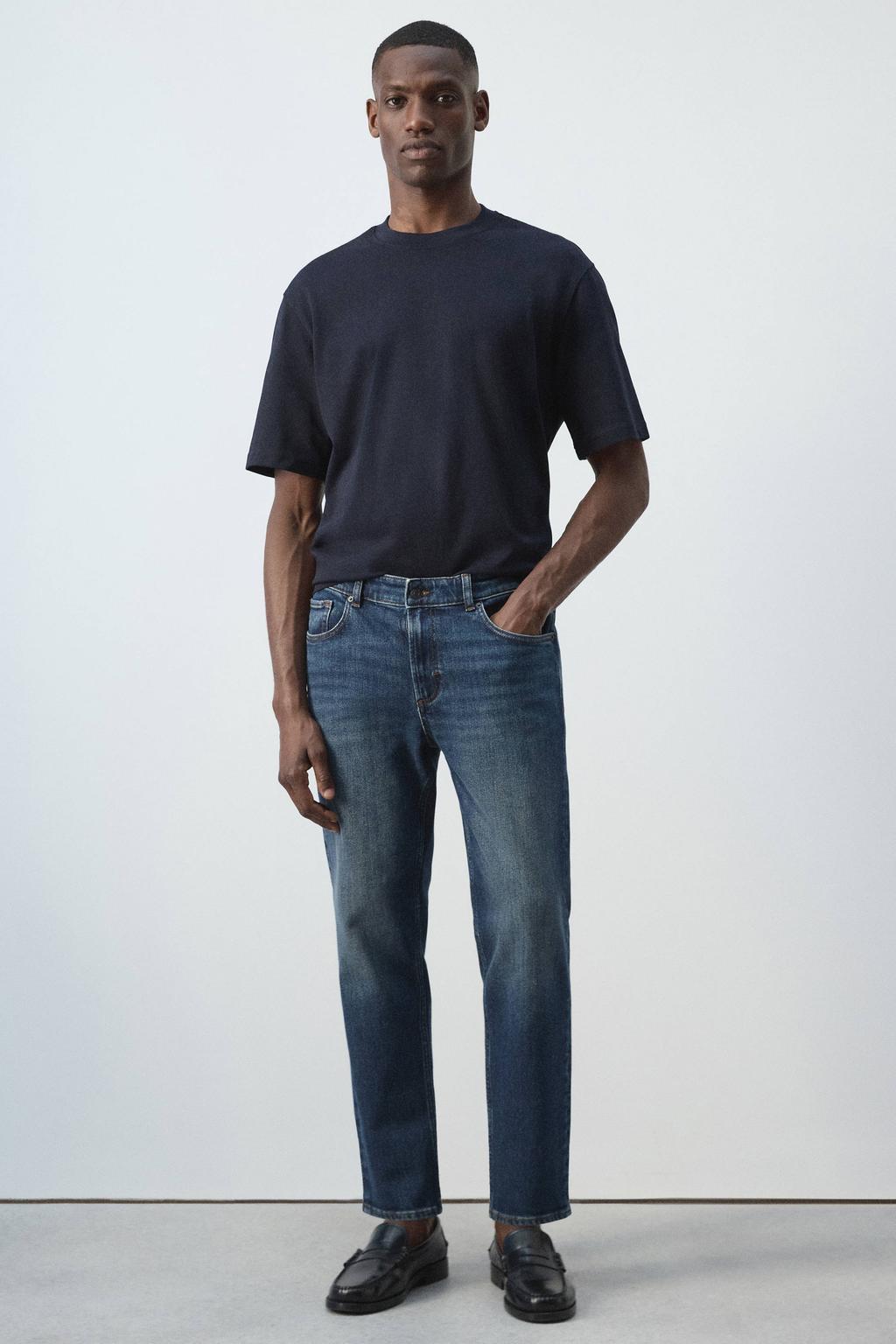 Mango Man tapered jeans - blauw
