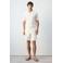 Mango Man slim fit gebreide polo - naturel wit