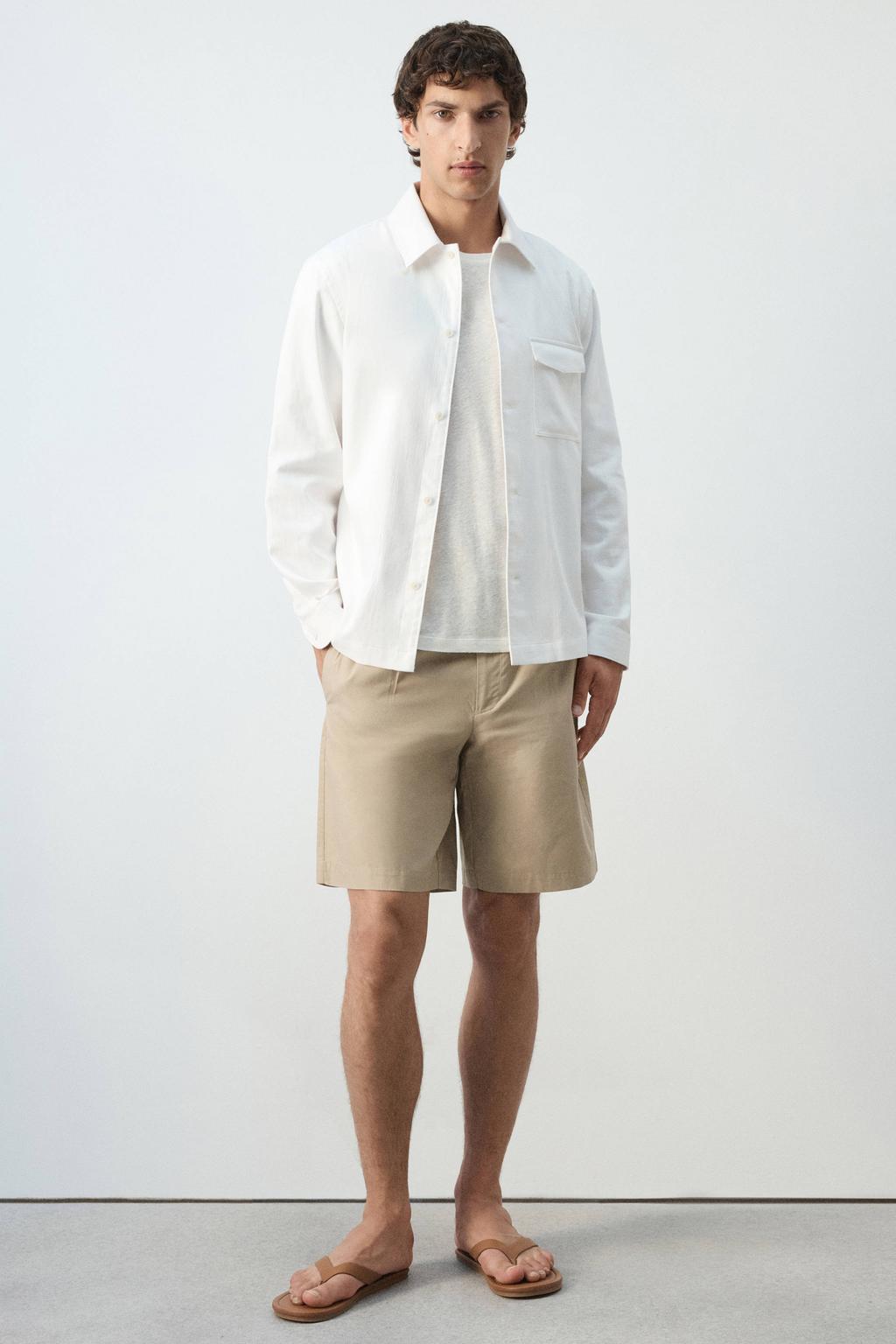 Mango Man regular fit bermuda short - lichtbeige