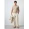 Mango Man slim fit gebreide polo - lichtbeige