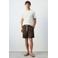 Mango Man relaxed fit bermuda short met linnen - bruin