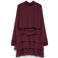 VERO MODA mini jurk met ruches - donkerrood