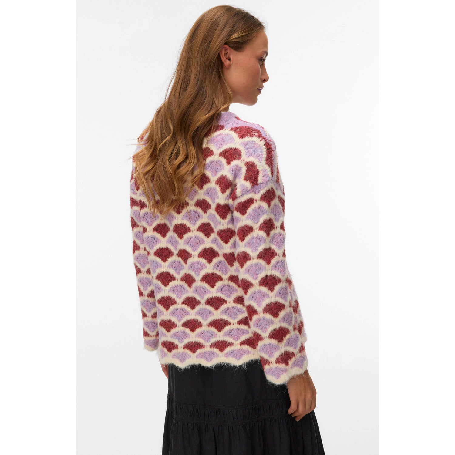 VERO MODA pullover met print en wol meerkleurig