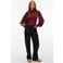 VERO MODA rechtvallende gebreide trui met borduursels - donkerrood